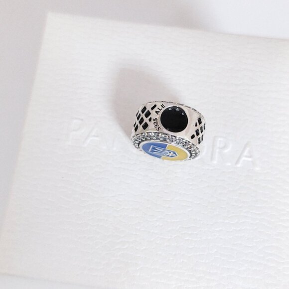 Pandora Ukraine Flag Bead Charm Bracelet Pendant S925 Silver with box - Picture 6 of 8